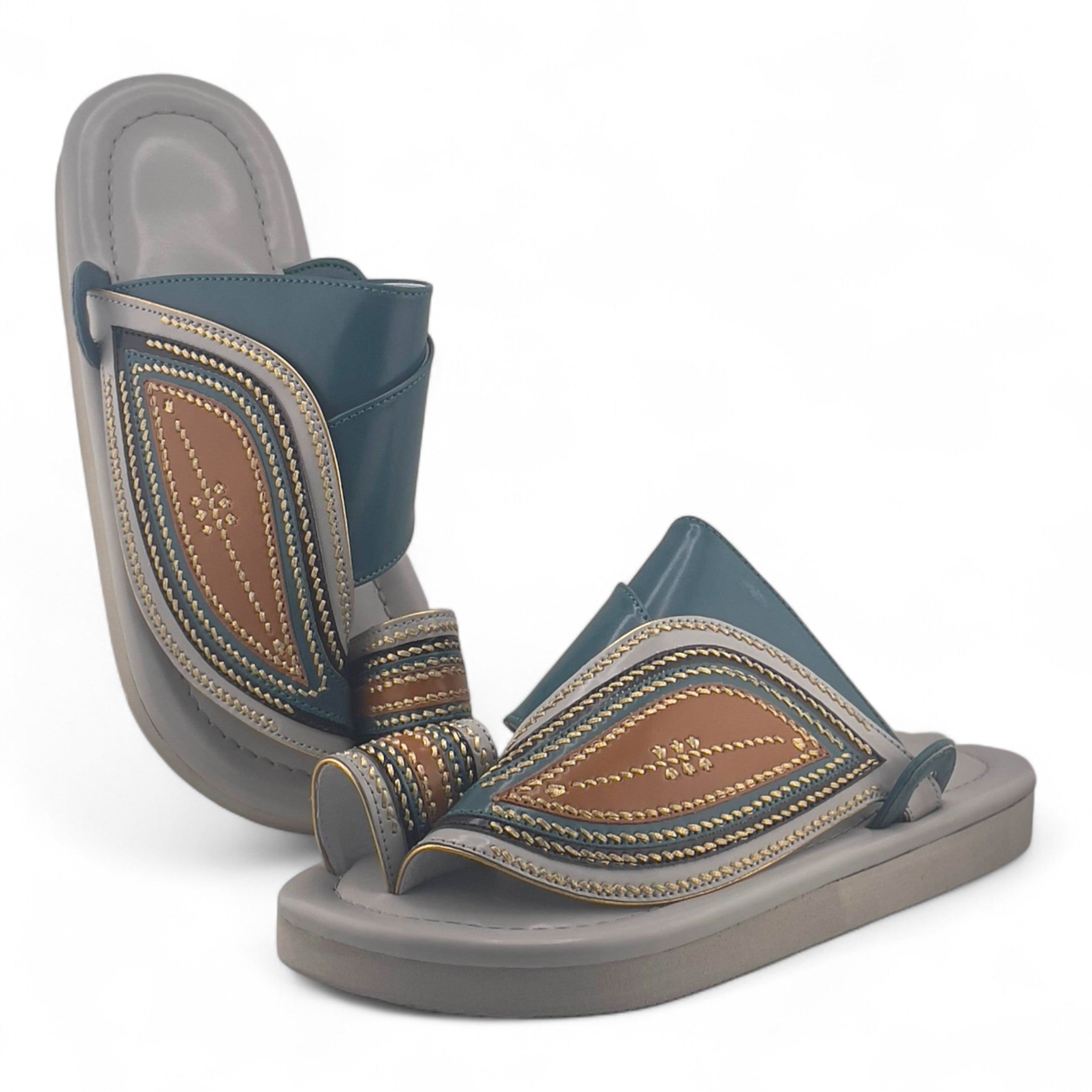 AL Fanoos Handcrafted Heritage Leather Sandals l 07