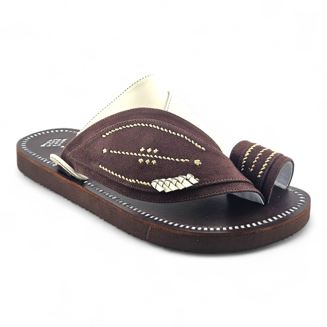 AL Fanoos Handcrafted Heritage Leather Sandals l 8012