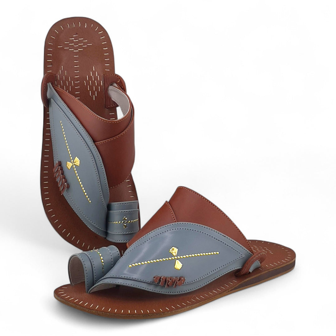 AL Fanoos Handcrafted Heritage Leather Sandals l 401