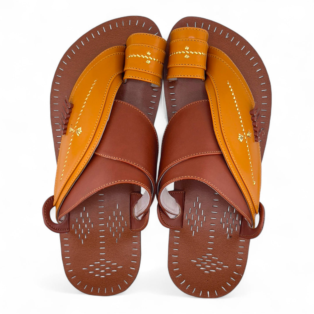 AL Fanoos Handcrafted Heritage Leather Sandals l 406
