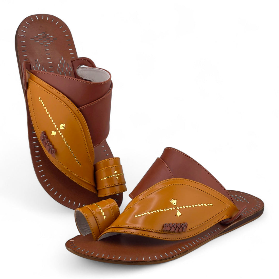 AL Fanoos Handcrafted Heritage Leather Sandals l 406