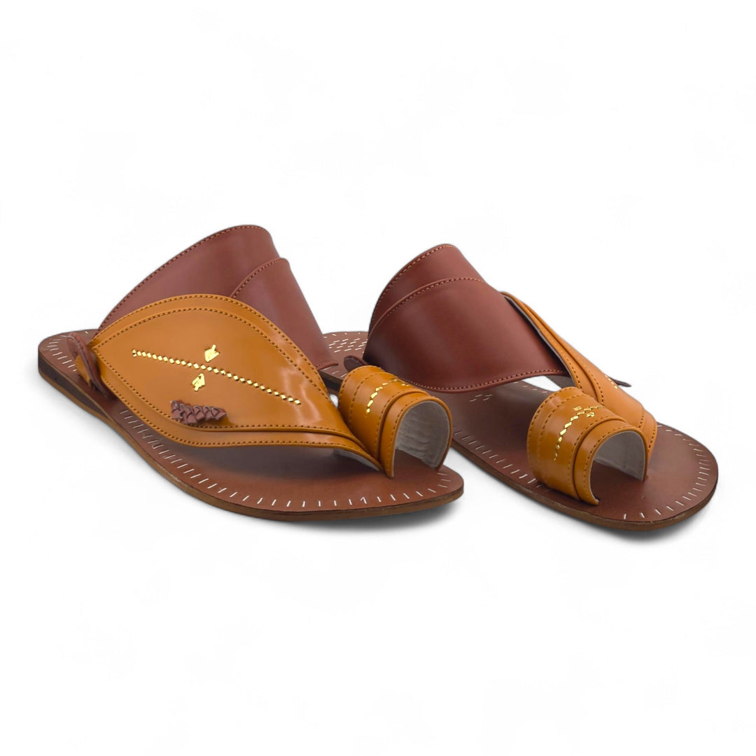 AL Fanoos Handcrafted Heritage Leather Sandals l 406