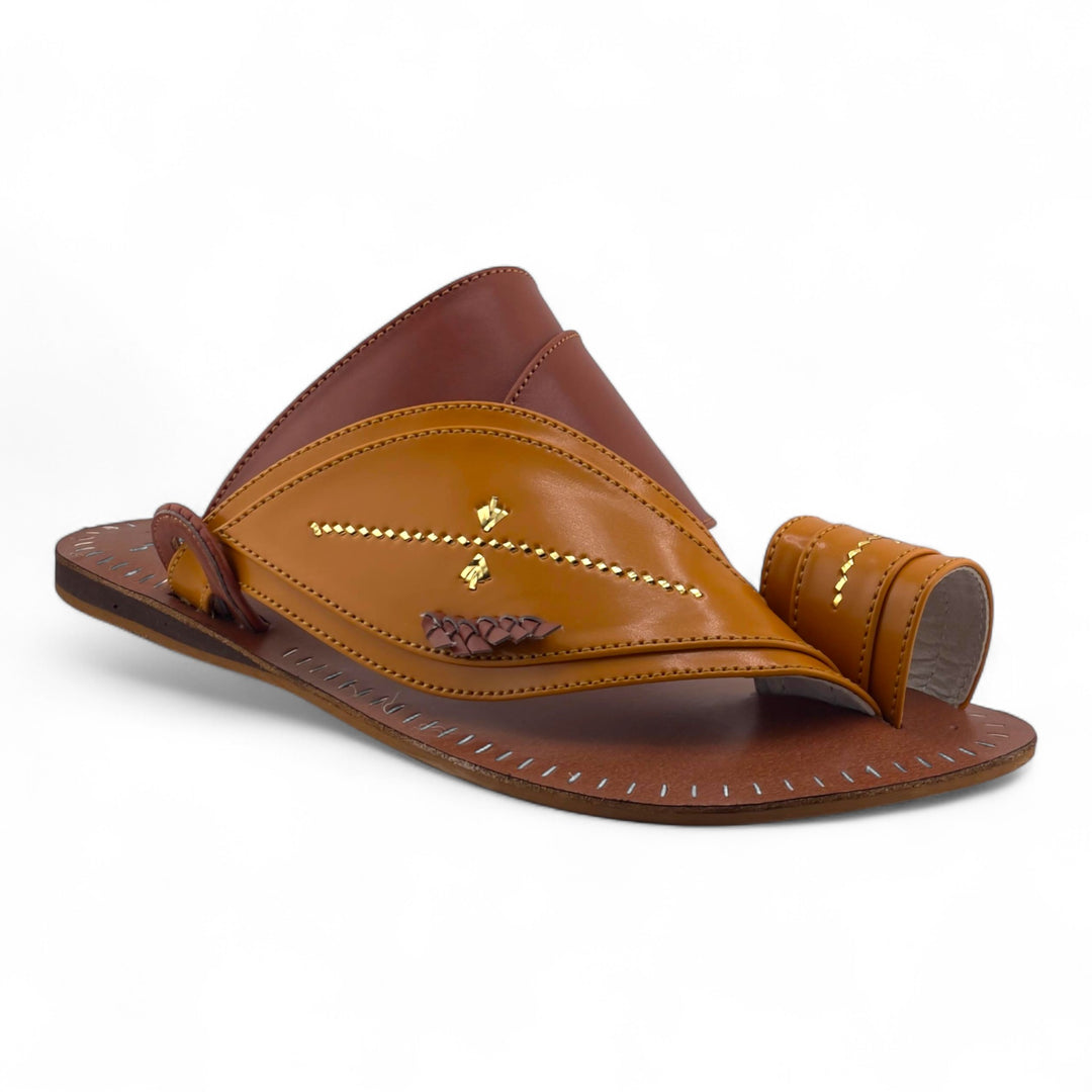 AL Fanoos Handcrafted Heritage Leather Sandals l 406