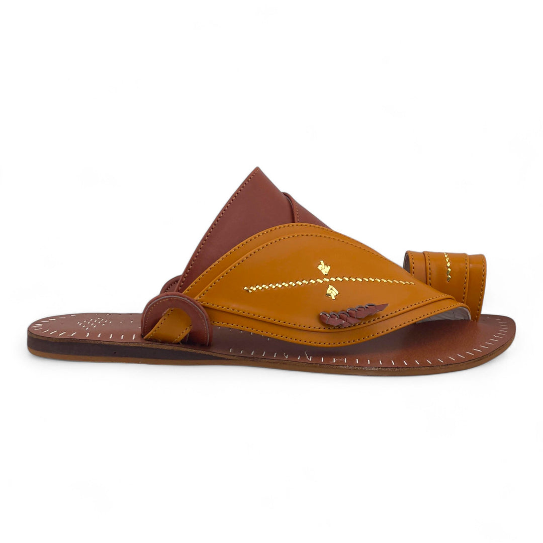 AL Fanoos Handcrafted Heritage Leather Sandals l 406