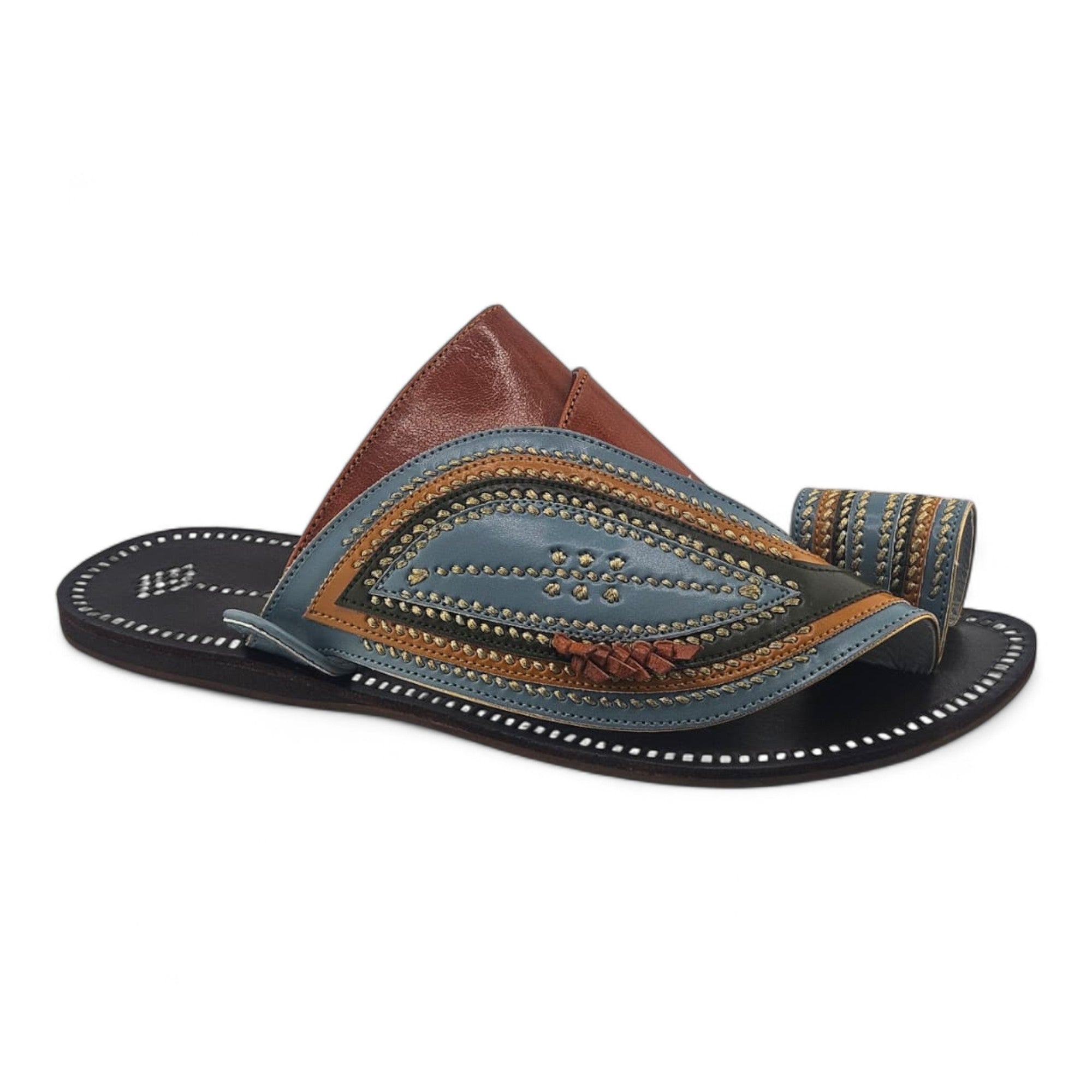 Al Fanoos Sharqi – Premium Saudi Leather Sandal for Men l 80010
