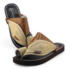 AL Fanoos Handcrafted Heritage Leather Sandals l 8012