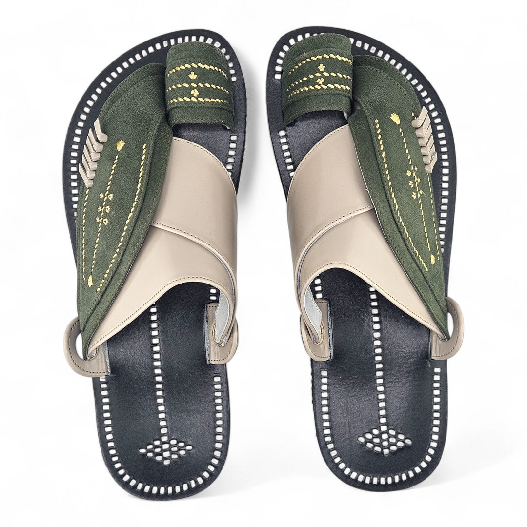AL Fanoos Handcrafted Heritage Leather Sandals l 8012