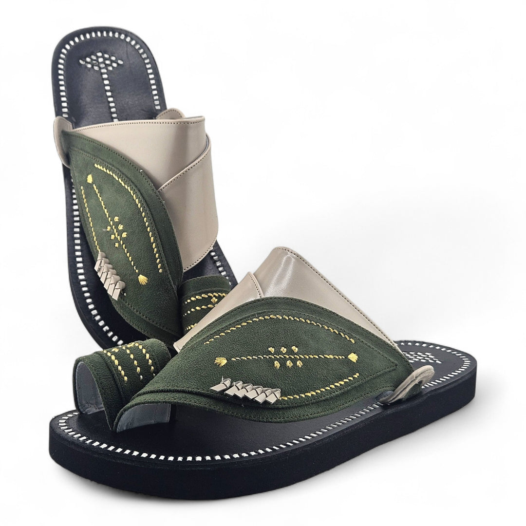 AL Fanoos Handcrafted Heritage Leather Sandals l 8012