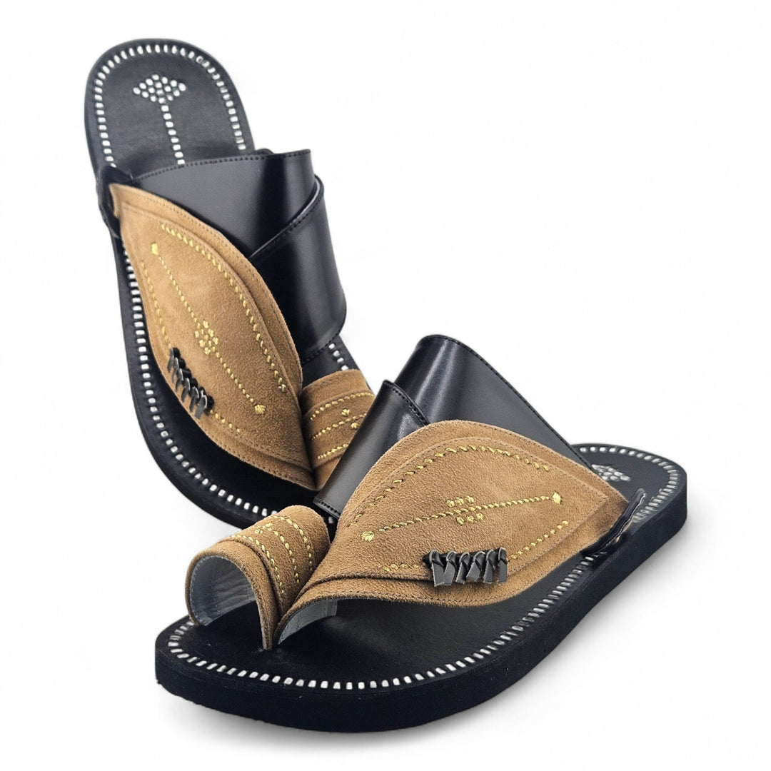 AL Fanoos Handcrafted Heritage Leather Sandals l 8012