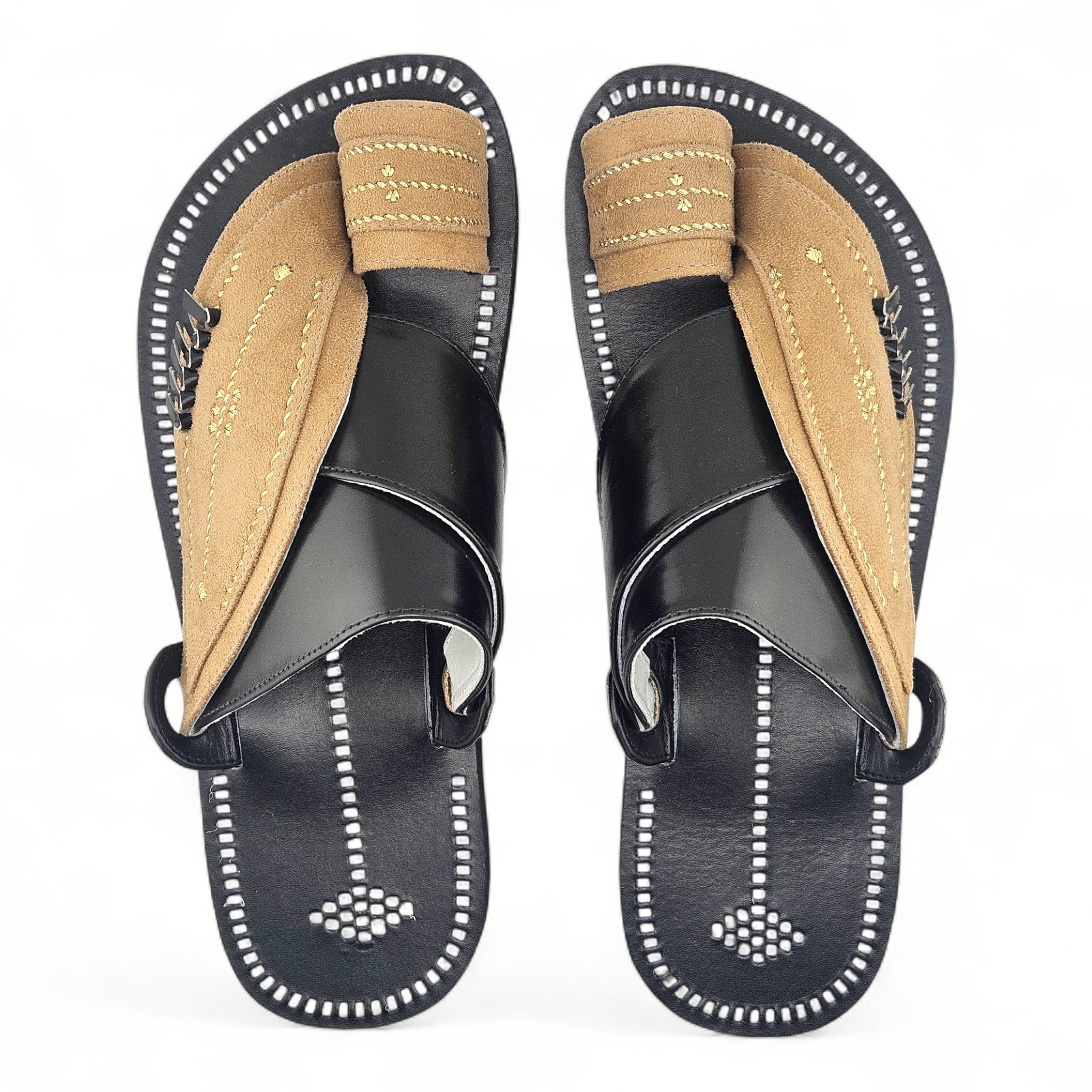 AL Fanoos Handcrafted Heritage Leather Sandals l 8012