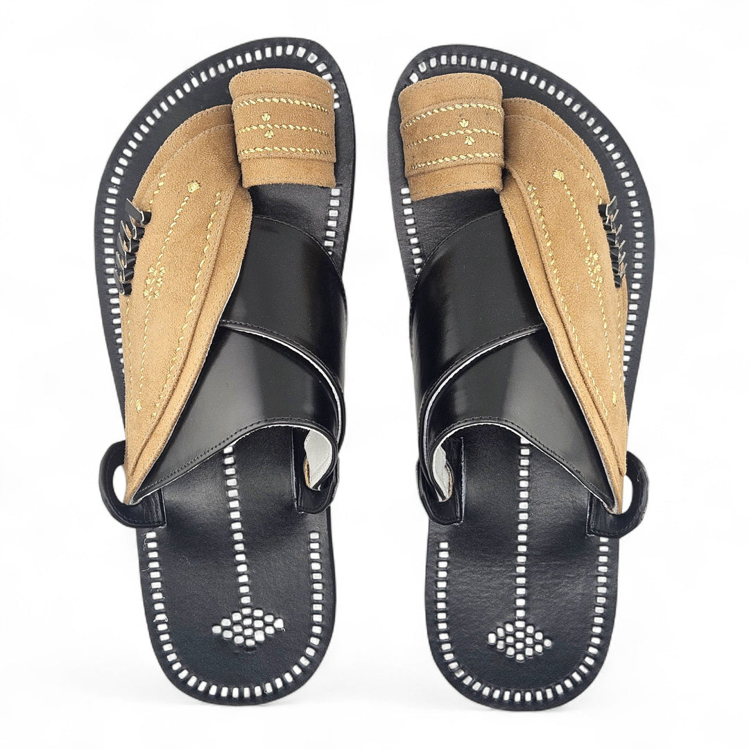 AL Fanoos Handcrafted Heritage Leather Sandals l 8012