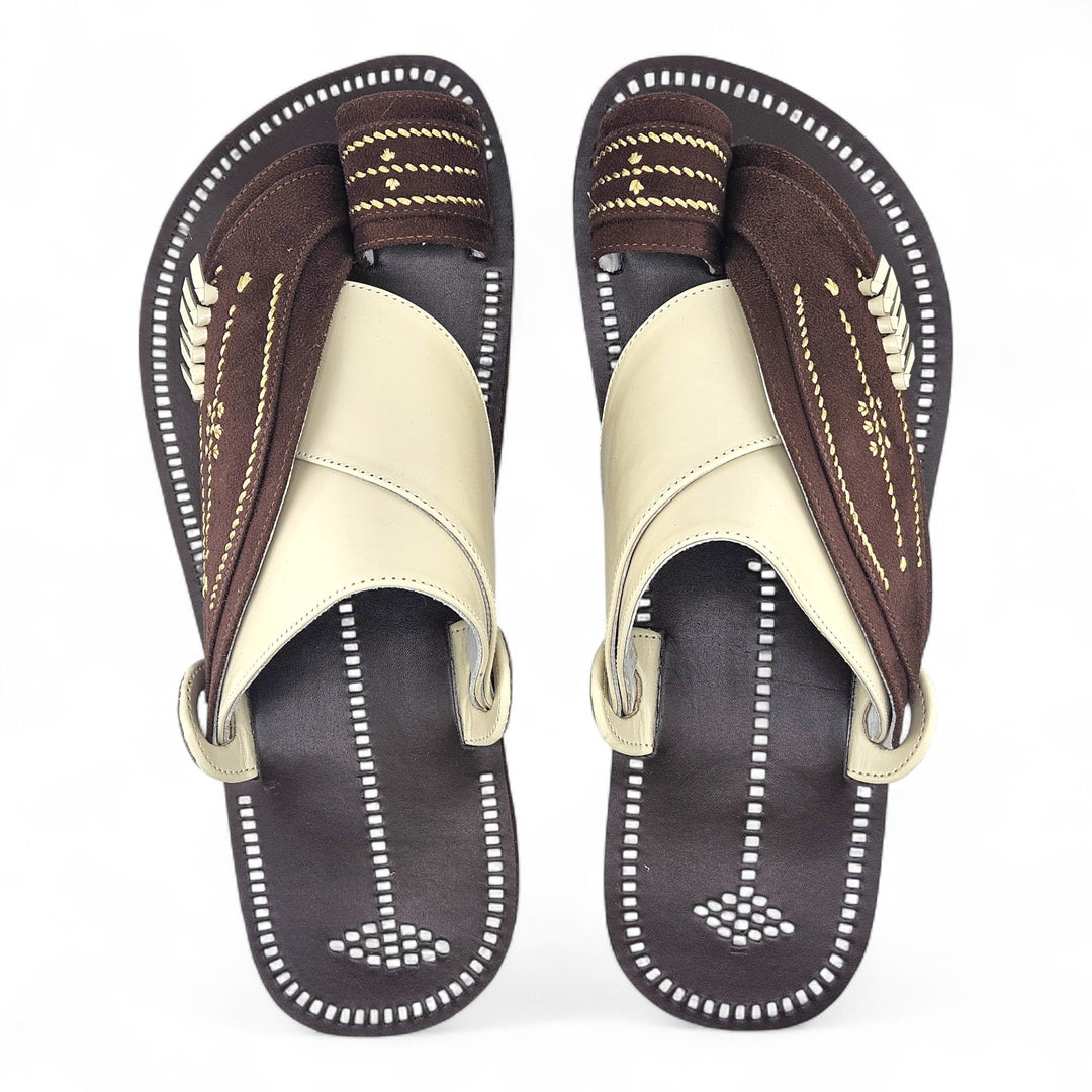 AL Fanoos Handcrafted Heritage Leather Sandals l 8012