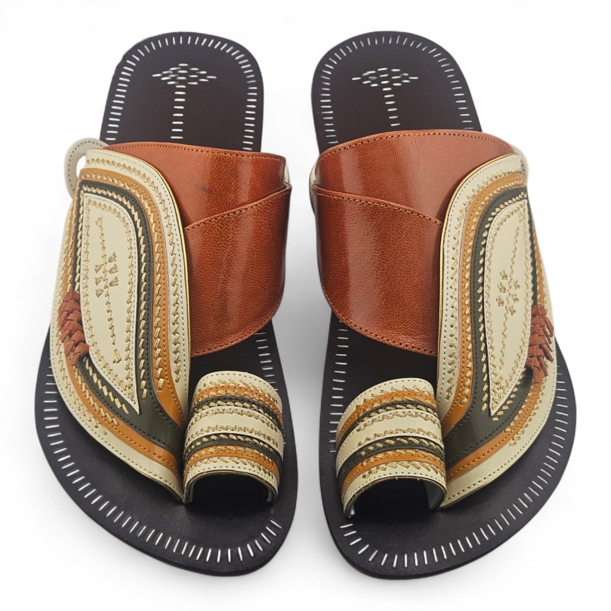 Al Fanoos Sharqi – Premium Saudi Leather Sandal for Men l 80010
