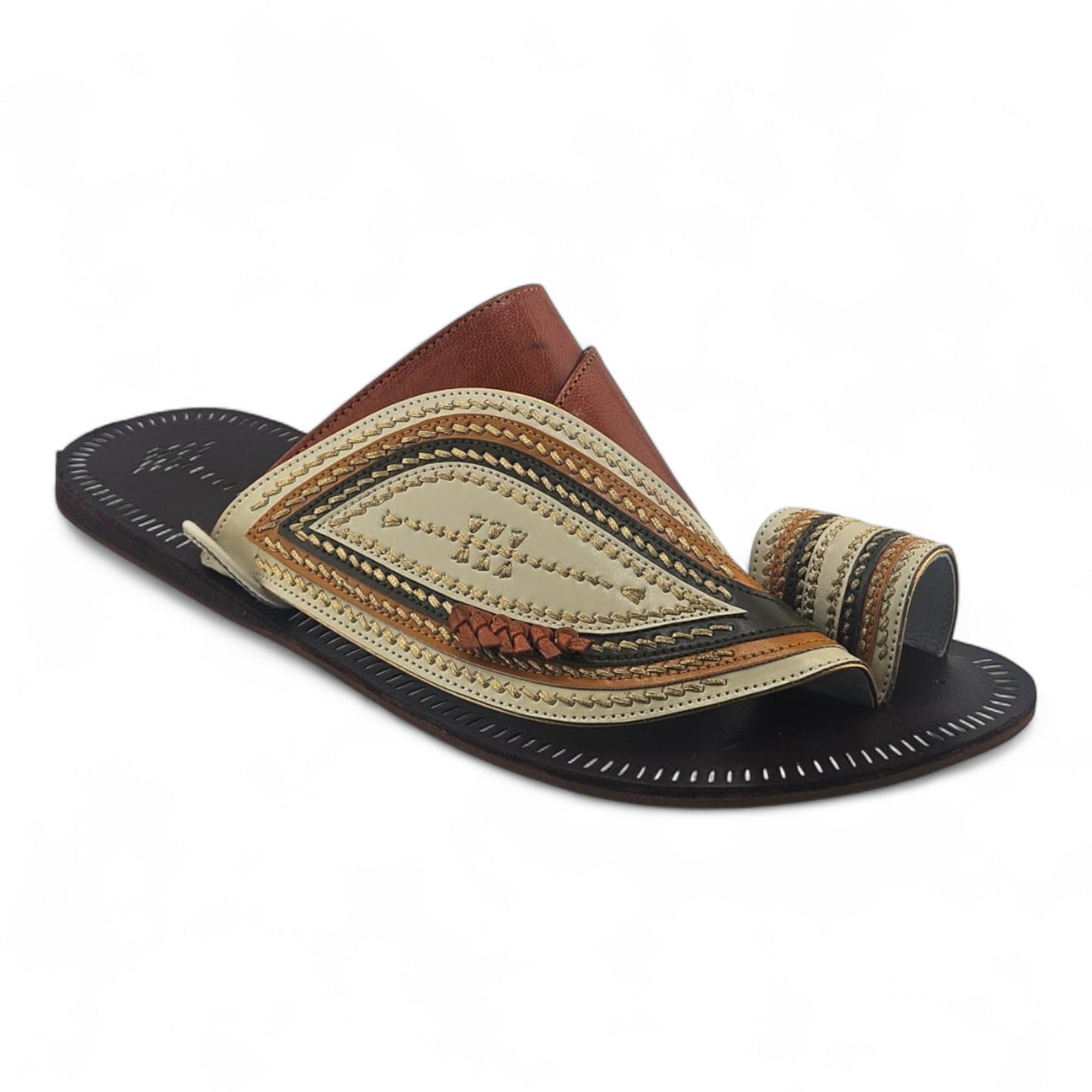 Al Fanoos Sharqi – Premium Saudi Leather Sandal for Men l 80010