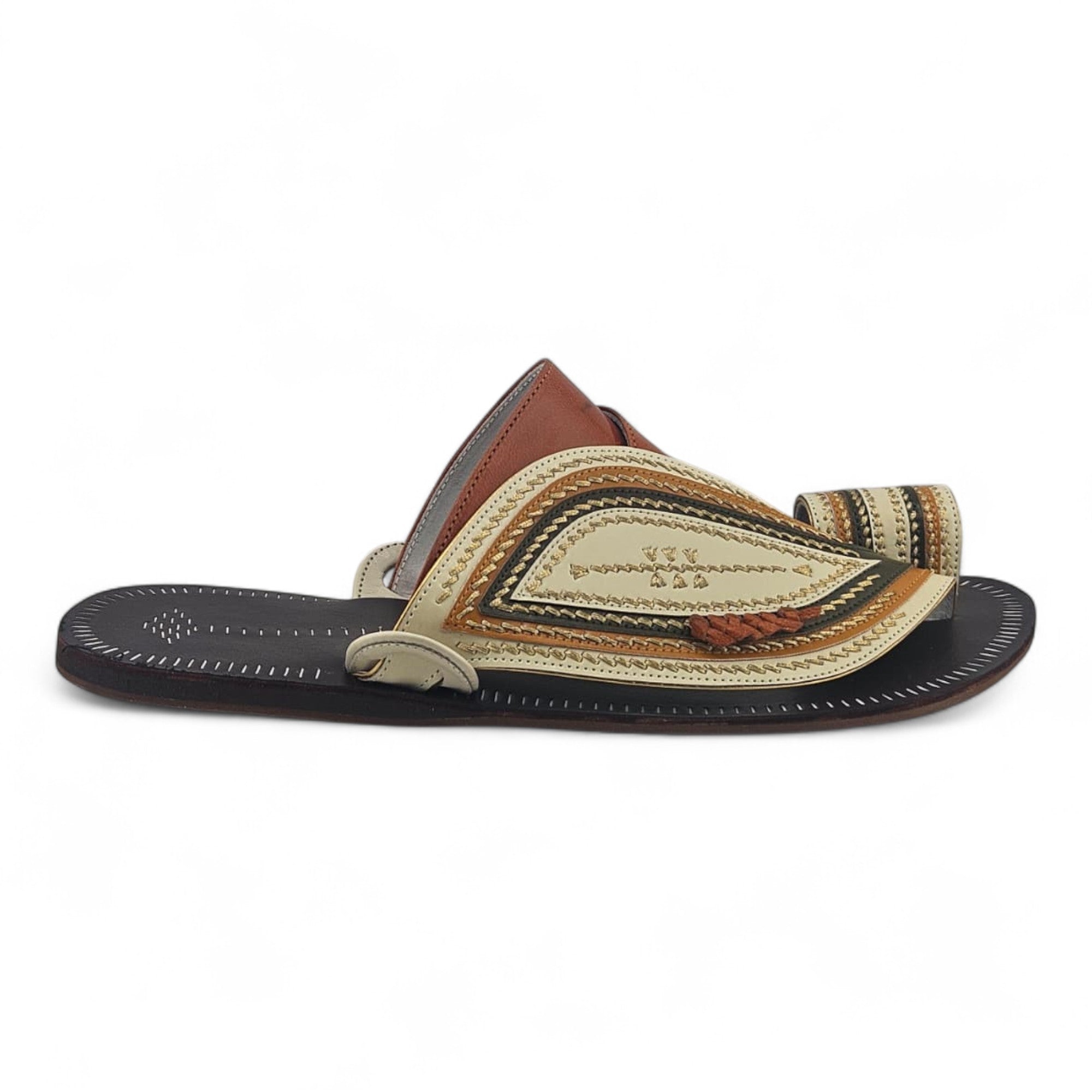 Al Fanoos Sharqi – Premium Saudi Leather Sandal for Men l 80010