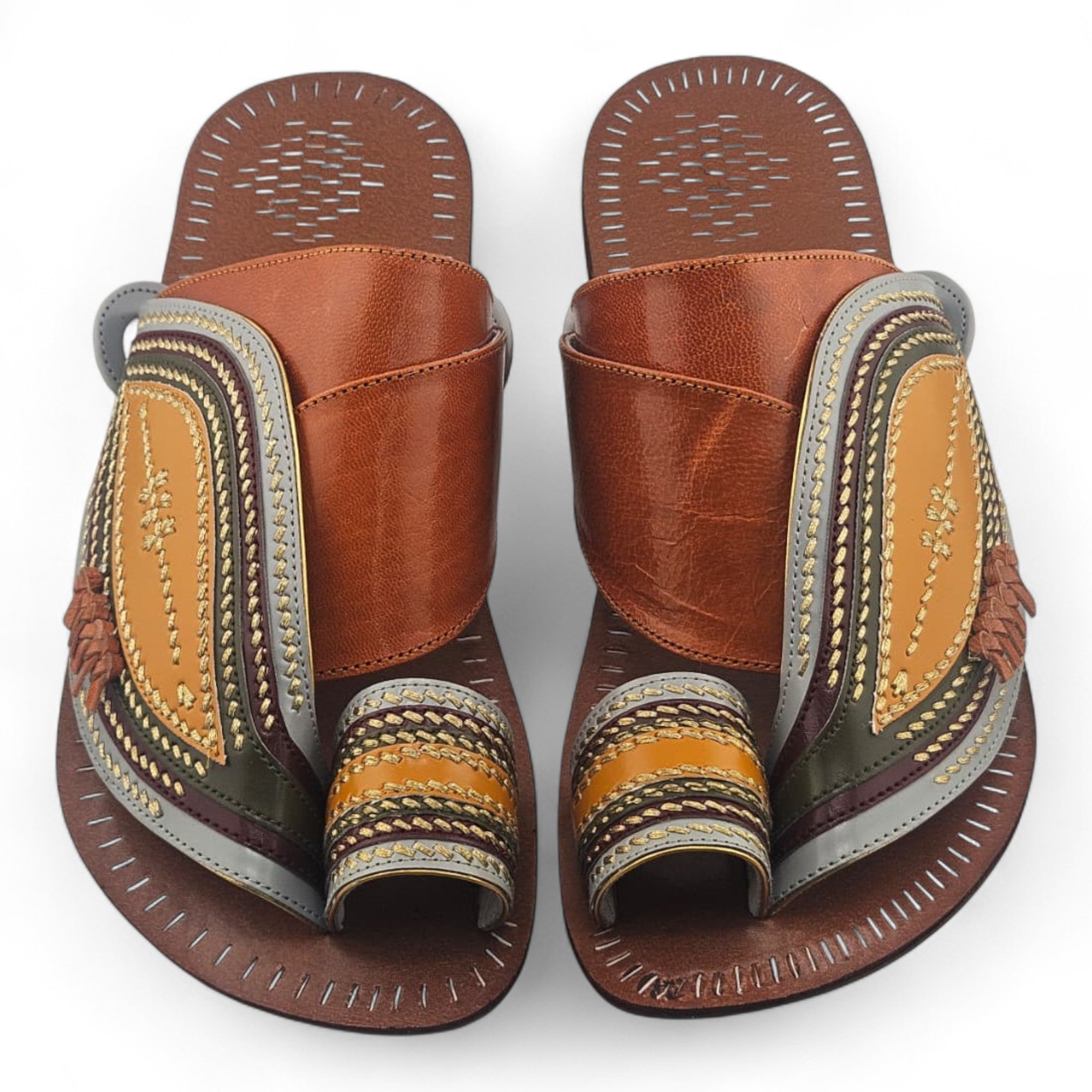 Al Fanoos Sharqi – Premium Saudi Leather Sandal for Men l 80010