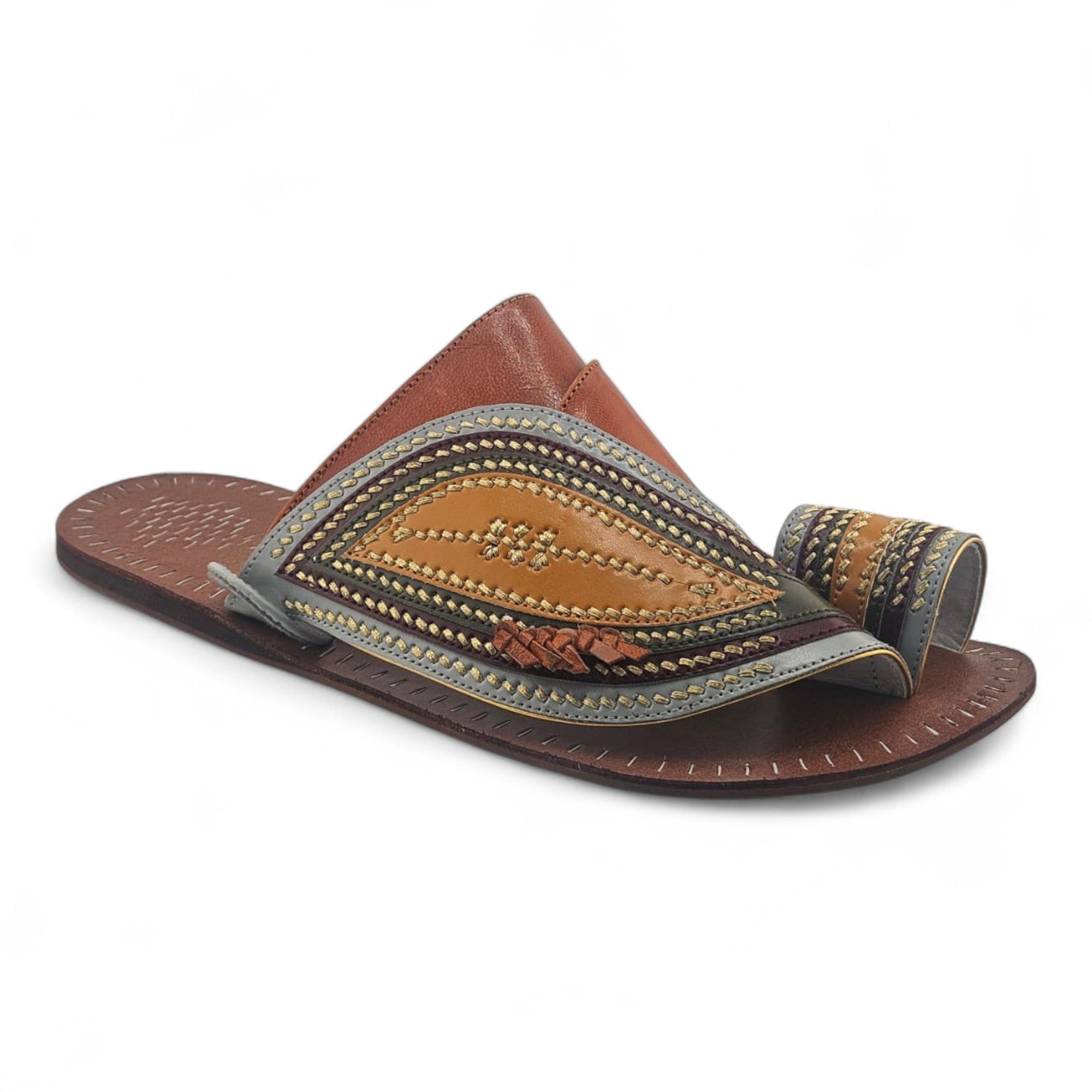 Al Fanoos Sharqi – Premium Saudi Leather Sandal for Men l 80010