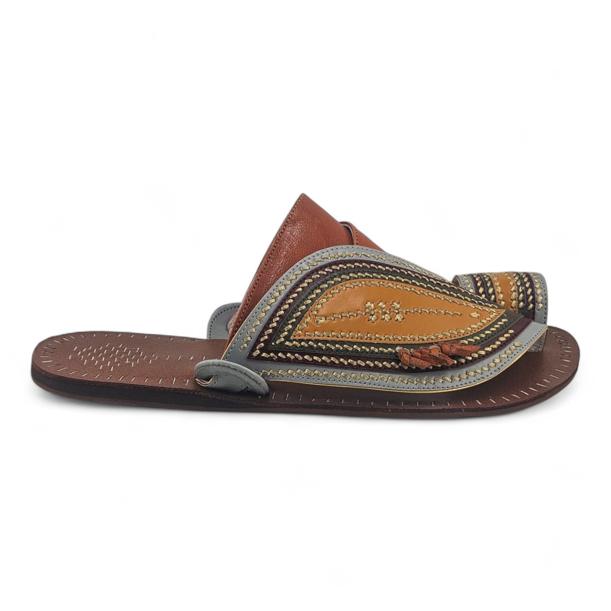 Al Fanoos Sharqi – Premium Saudi Leather Sandal for Men l 80010
