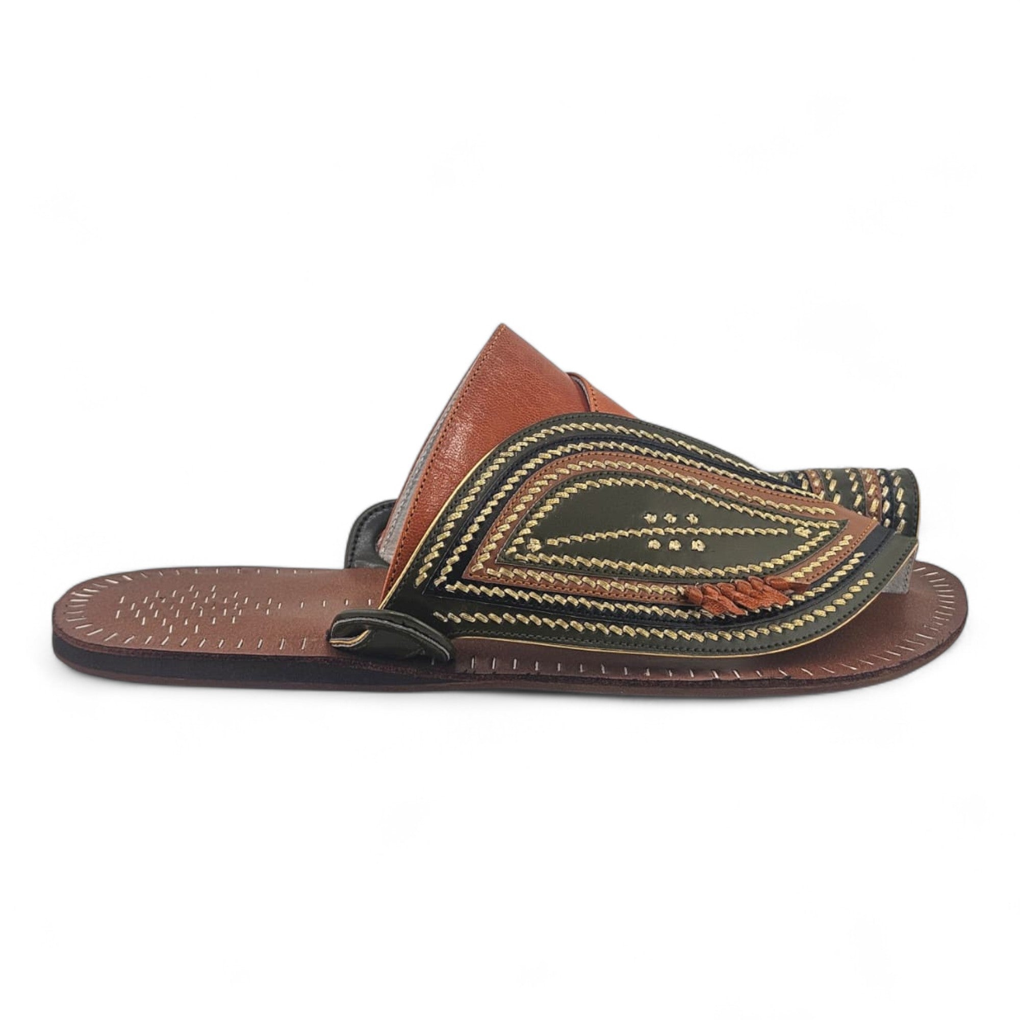 Al Fanoos Sharqi – Premium Saudi Leather Sandal for Men l 80010