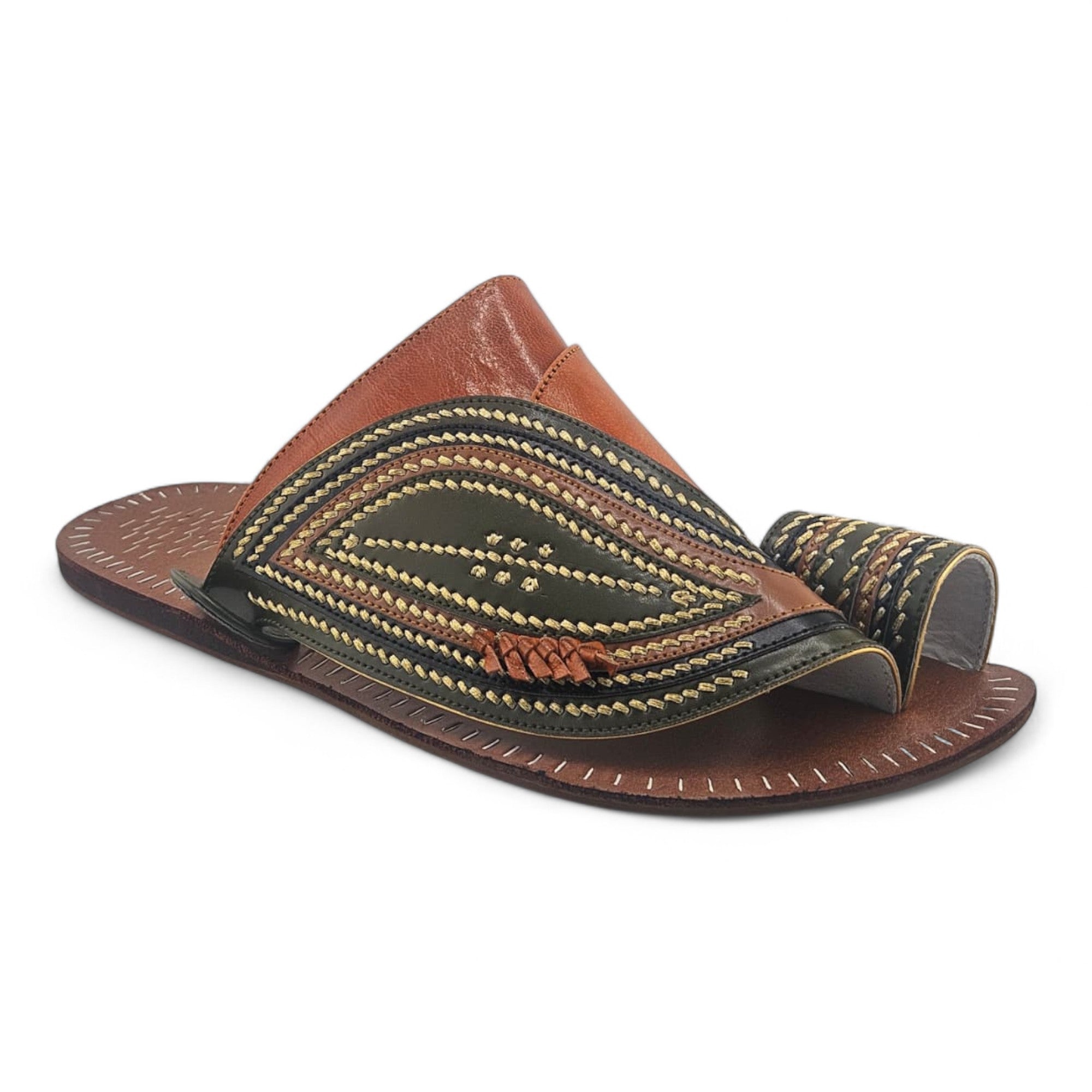 Al Fanoos Sharqi – Premium Saudi Leather Sandal for Men l 80010