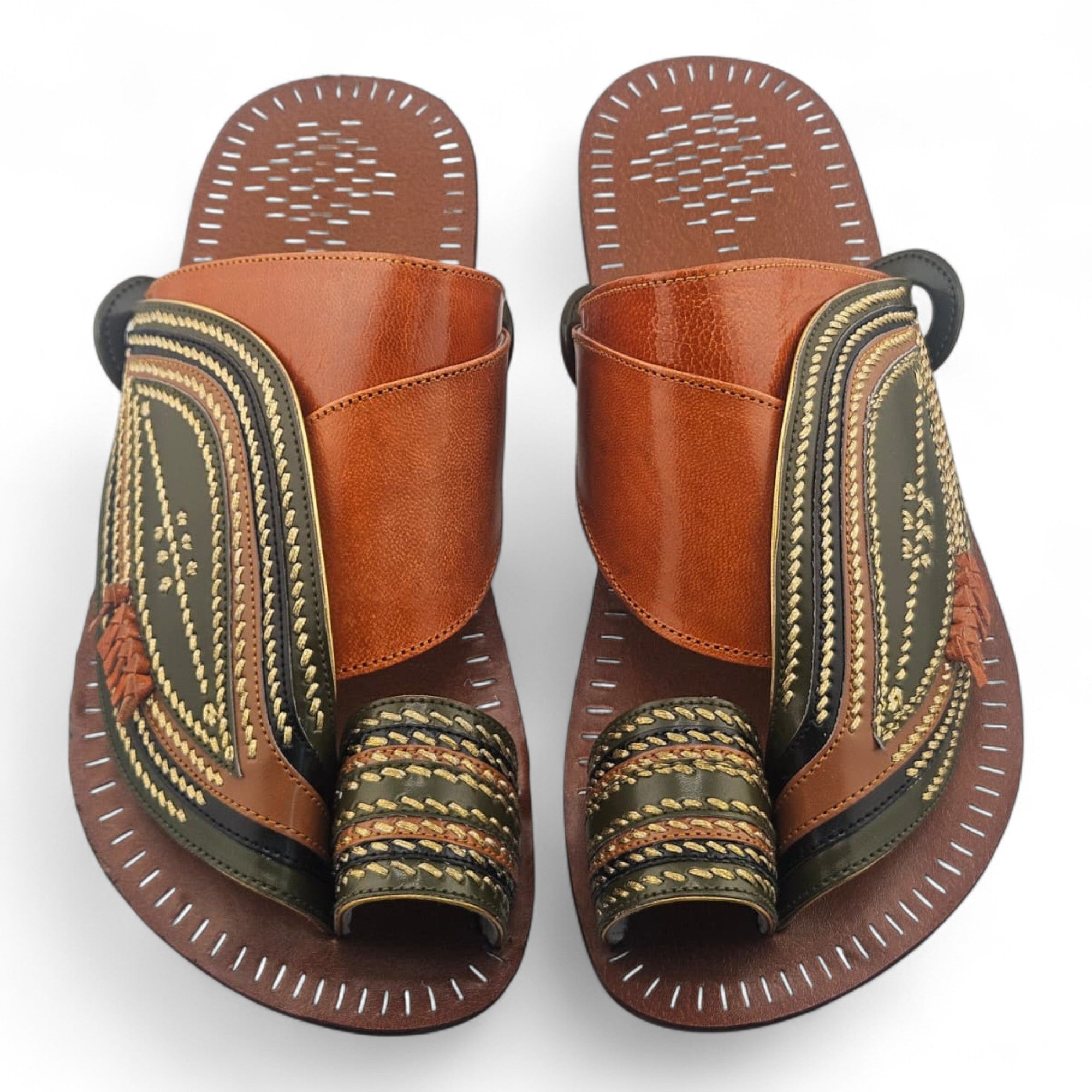 Al Fanoos Sharqi – Premium Saudi Leather Sandal for Men l 80010